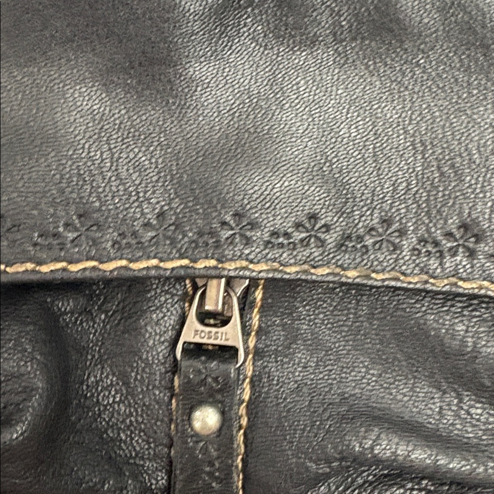 FOSSIL Black Leather BOOTS size 8.5 in boot bag - Picture 15 of 16